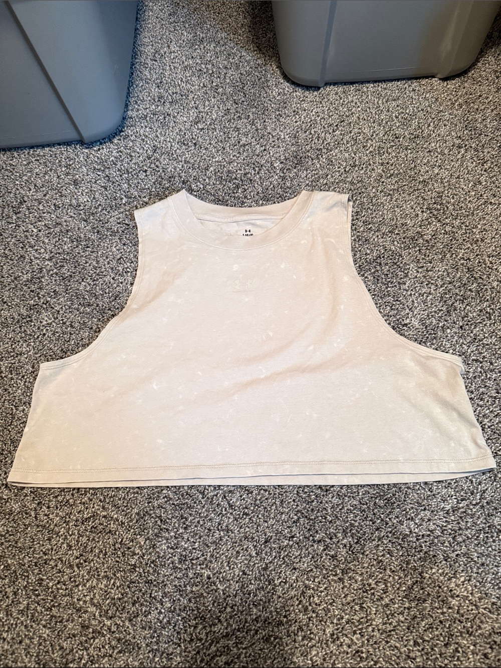 Under Armour Beige Cropped Muscle Tank